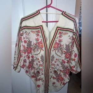 Woman’s flower print shirt